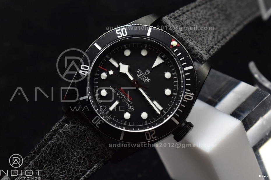 ZF Leather WrinkleFree 1:1 Edition Strap Best Dark 425 on V Bezel DLC Distressed Bay Black Black A2824 Heritage 0716